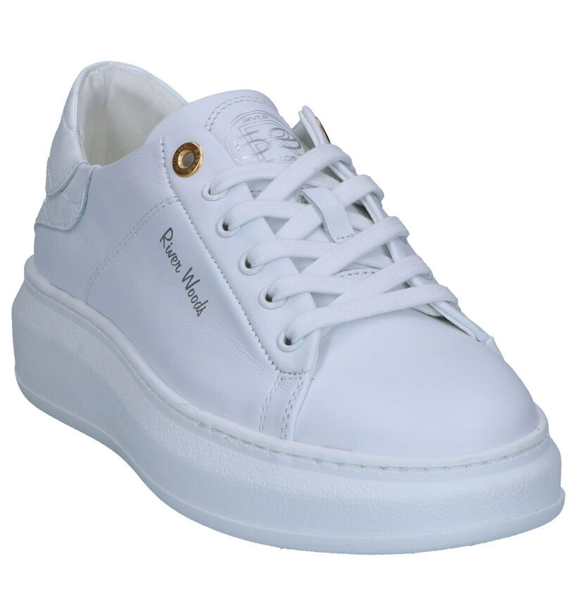 River Woods Anker Witte Sneakers in leer (271171)