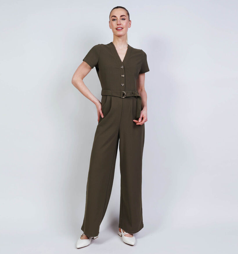 Vero Moda Kristina V-Neck Donkergroene Jumpsuit voor dames (367199)