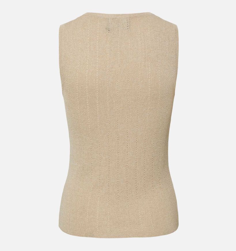 Pieces Salima O-Neck D&eacute;bardeur en Beige pour femmes (369196)