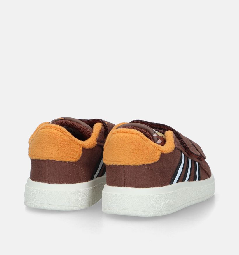 adidas Grand Court Chip Disney CF Bruine Sneakers voor jongens, meisjes (326885)