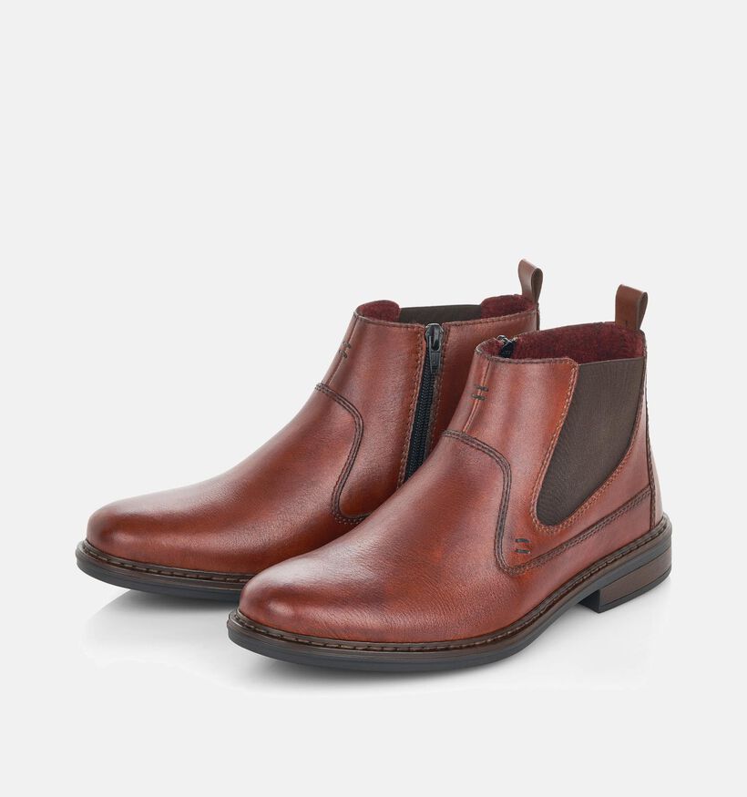Rieker Bottines Chelsea en Cognac pour hommes (344398)