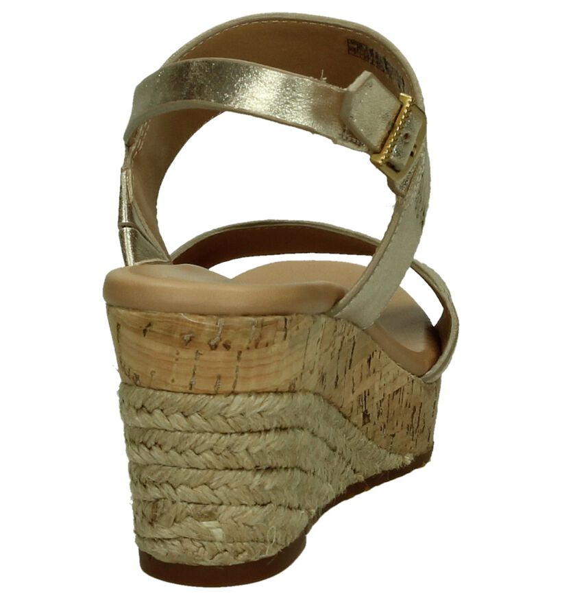 UGG Elana Gouden Sandalen met Sleehak, , pdp