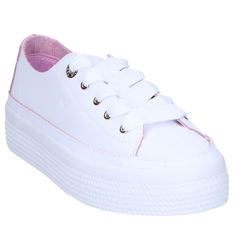 Witte Sneakers Tommy Hilfiger Leather Flatform in leer (241739)