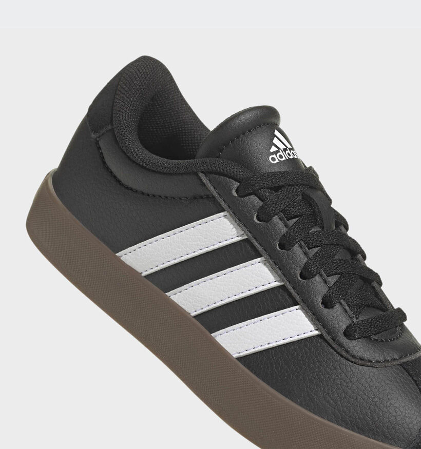 adidas VL Court 3.0 Zwarte Sneakers voor jongens (365321) - geschikt voor steunzolen