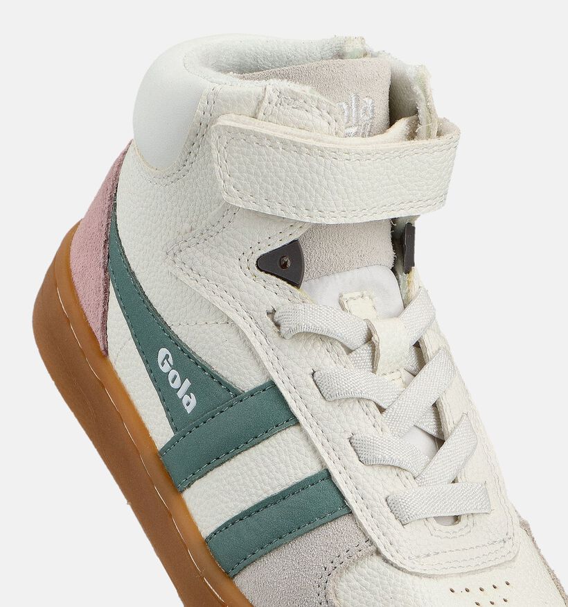 Gola Talon Baskets montantes en Blanc pour filles, garçons (361004) - pour semelles orthopédiques