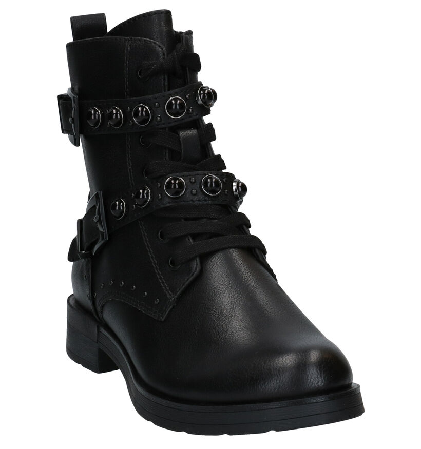Marco Tozzi Boots à lacets en Noir en simili cuir (280548)