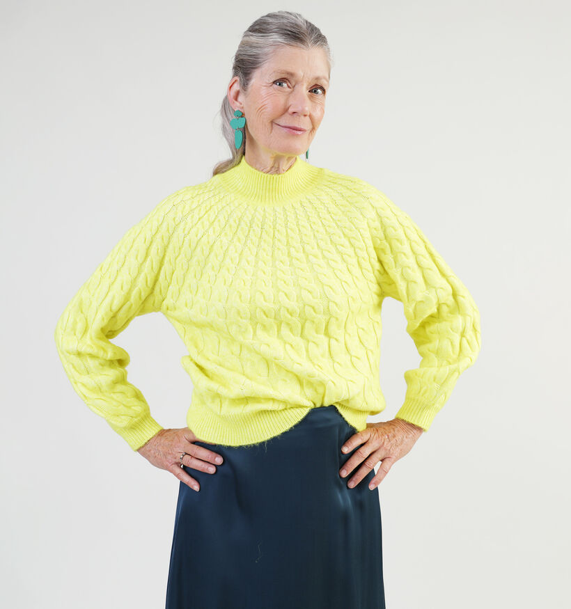 Vila Oya Pull en Jaune pour femmes (334180)