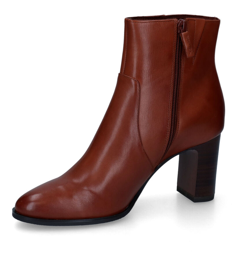 Tamaris Bottines à talons en Cognac en cuir (315444)
