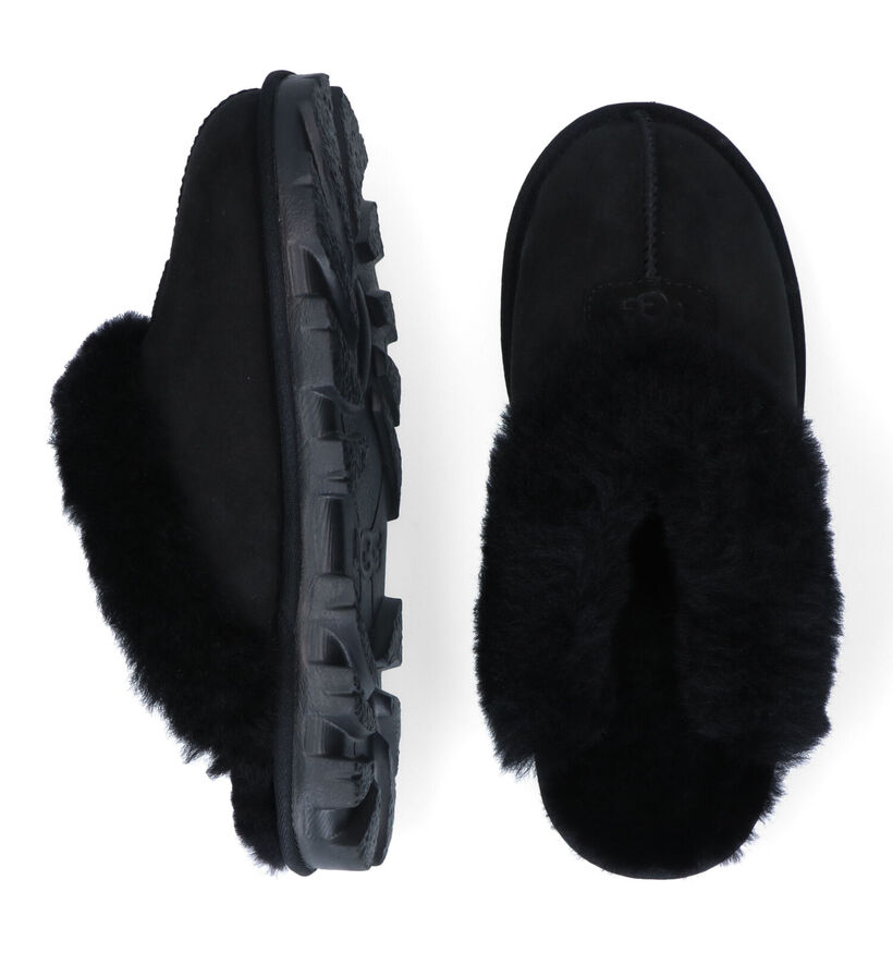 UGG Coquette Pantoufles en Noir en daim (294510)