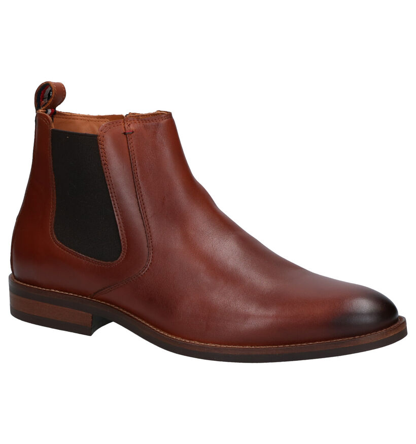 Tommy Hilfiger Essential Chelsea Boots en Cognac en cuir (279966)