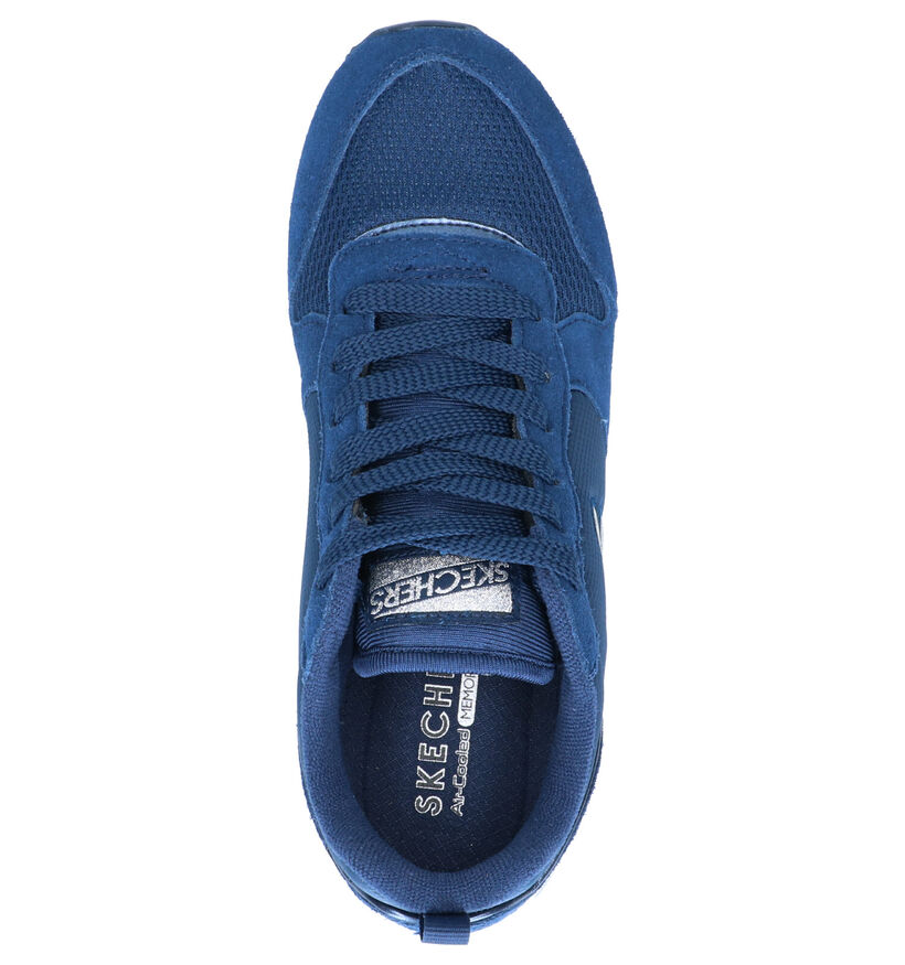 Skechers Blauwe Sneakers in daim (265020)