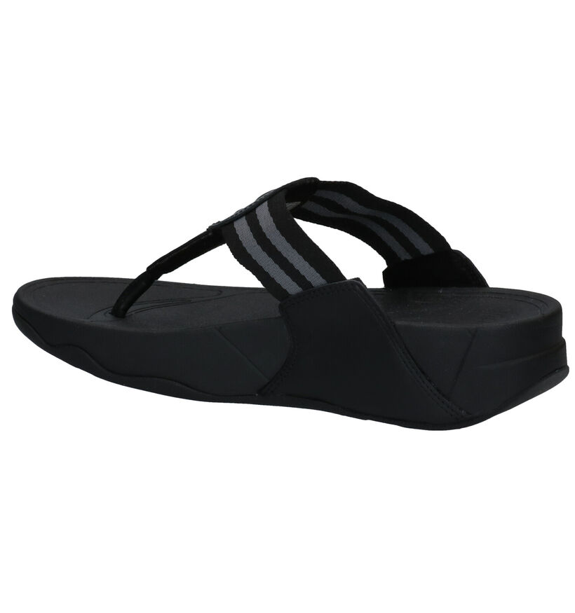 FitFlop Walkstar Zwarte Teenslippers in leer (293471)