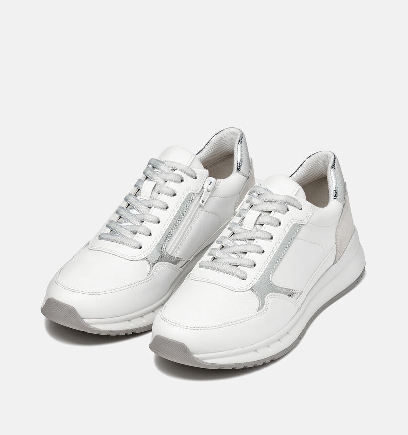 Geox Octaviee Baskets habill&eacute;es en Blanc pour femmes (368150) - pour semelles orthop&eacute;diques