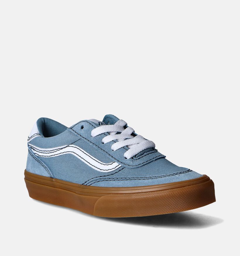 Vans Brooklyn Baskets de skate en Bleu pour filles, garçons (351455)