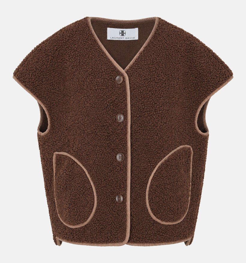 Laurent David Donkerbruine Bodywarmer voor dames (382010)