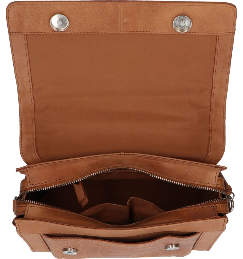 Burkely Icon Ivy Sac à main en Cognac en cuir (307977)