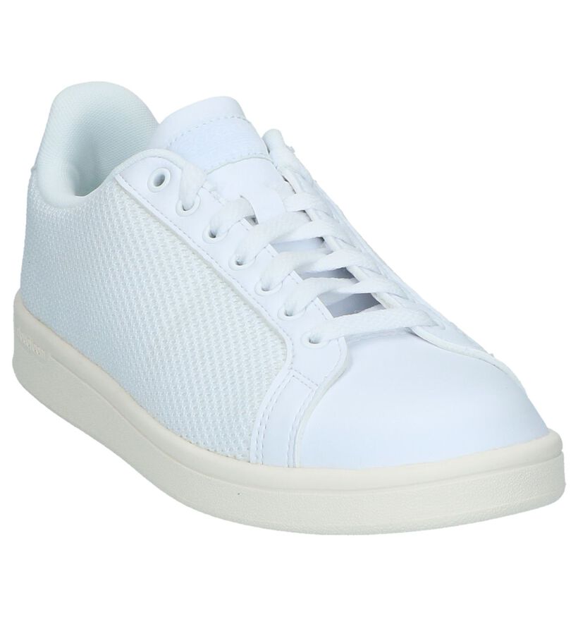adidas Cloudfoam Advantage Clean Baskets en Blanc en textile (213005)