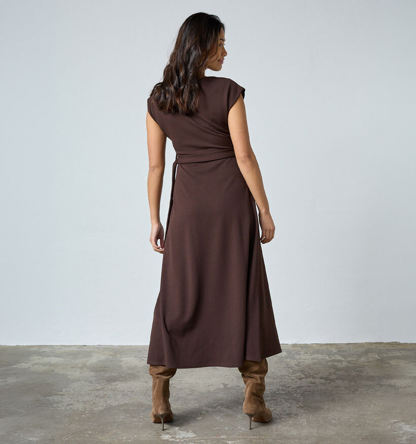 Sister Point Glut Donkerbruine Midi-Jurk voor dames (383812)