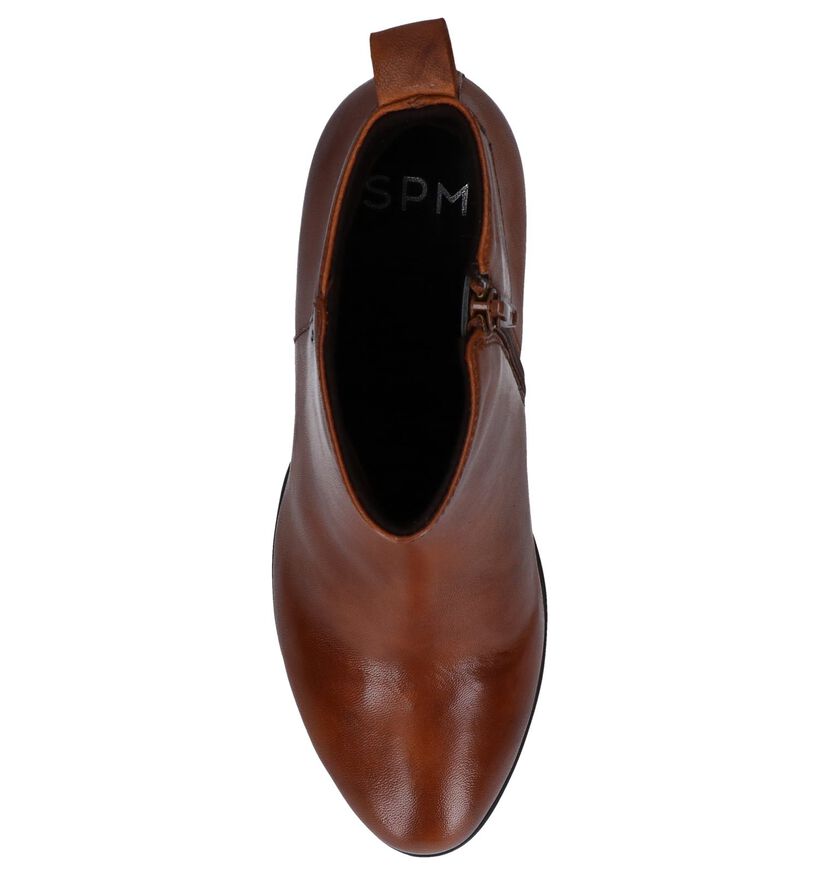 SPM Bottillons à talons en Cognac en cuir (256090)