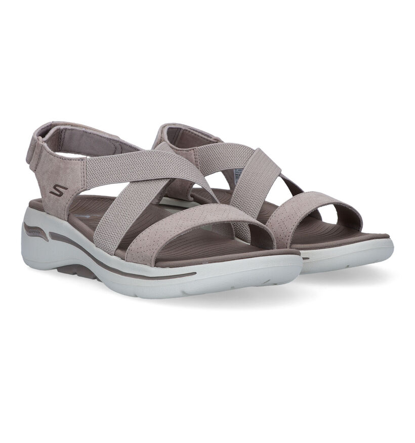 Skechers Go Walk Arch Fit Taupe Sandalen voor dames (321476)