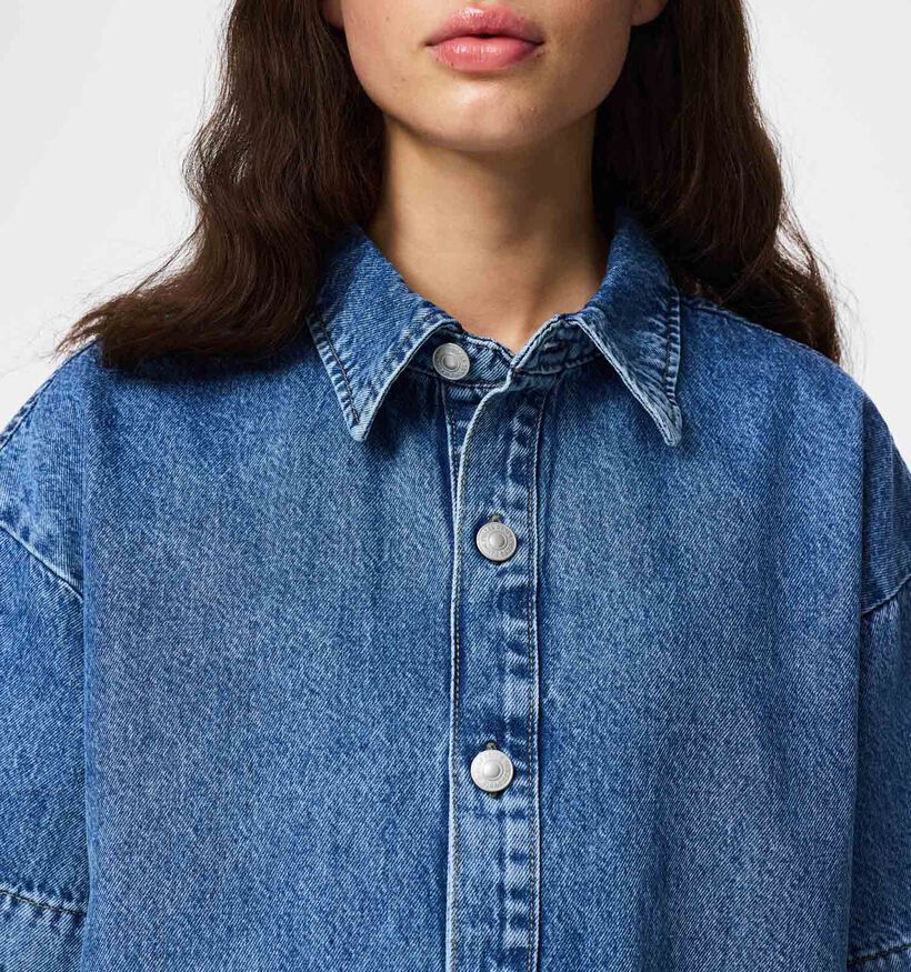 Pieces Sky A-Shape Denim Blauwe Jeansjurk voor dames (367050)