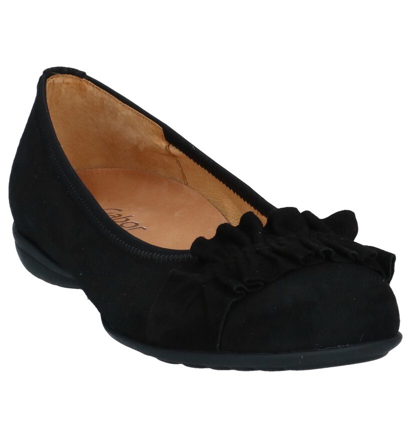 Donkerblauwe Ballerina's Gabor OptiFit in daim (245333)
