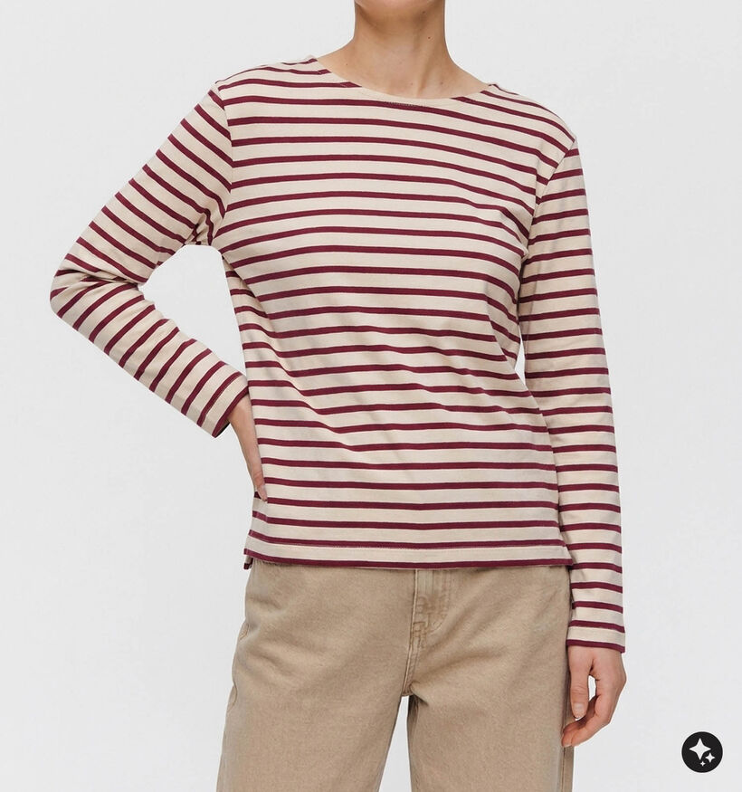 The Shirt Project Bordeaux T-shirt met Lange Mouwen voor dames (381890)