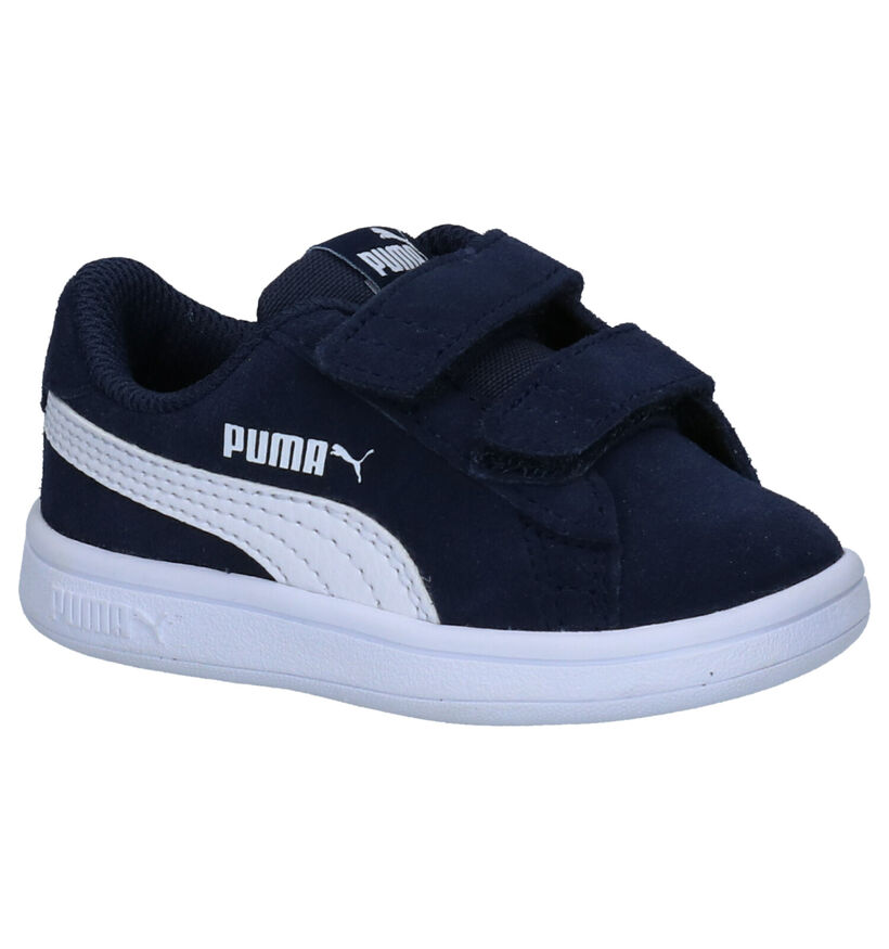 Puma Smash Baskets en Bleu en cuir (288262)