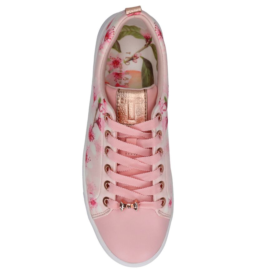Roze Ted Baker Ahfira Sneakers met Bloemenprint, , pdp