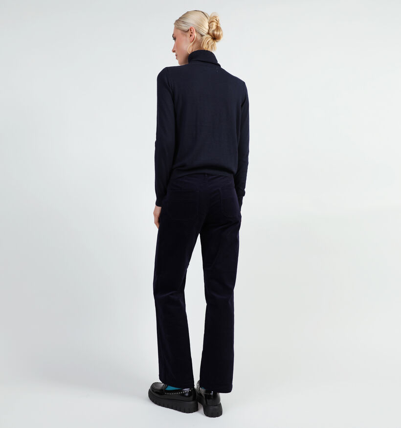 Orfeo Aliz Blauwe Trui met rolkraag voor dames (349298)