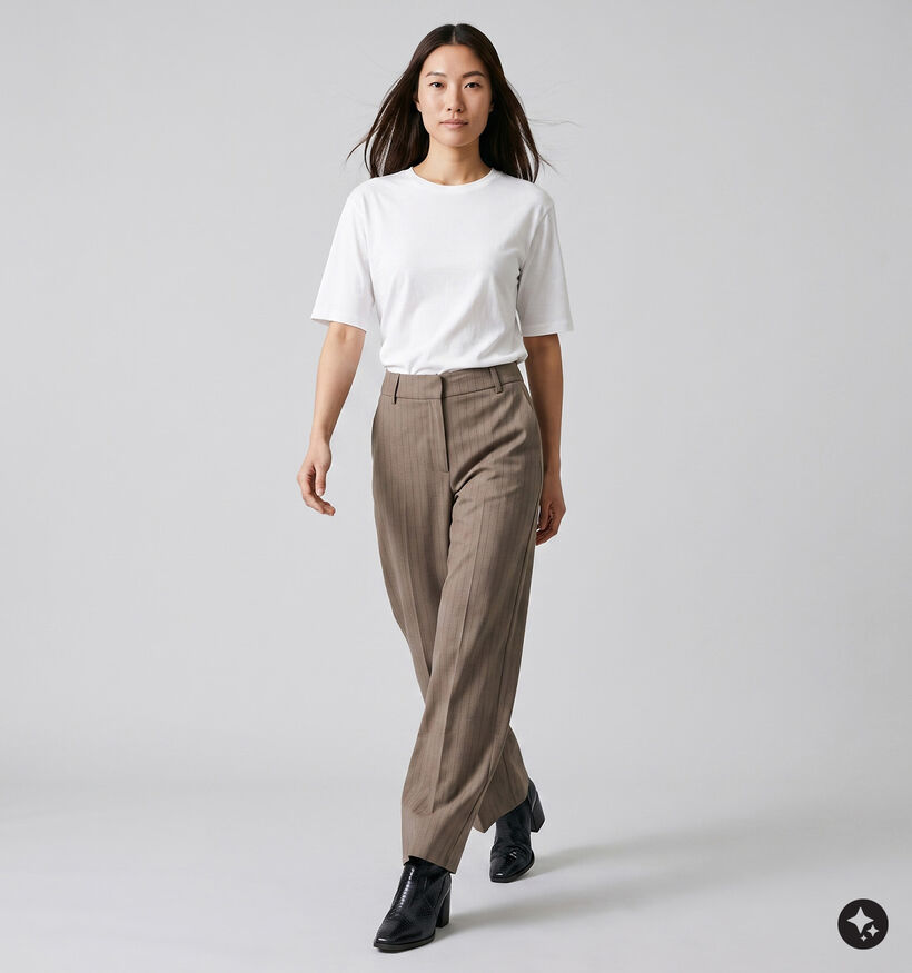 Vero Moda Norasia Donkerbeige Geklede Broek voor dames (385874)