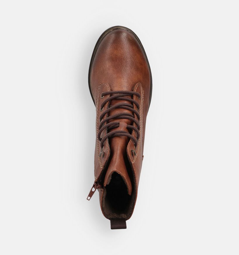 Rieker Cognac Veterboots voor dames (363539) - geschikt voor steunzolen