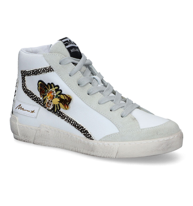 Méliné NKC Witte Sneakers voor dames (316080) - geschikt voor steunzolen