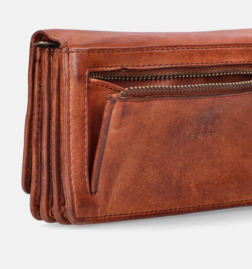 Bear Design Cognac Overslagportemonnee voor dames (358896)