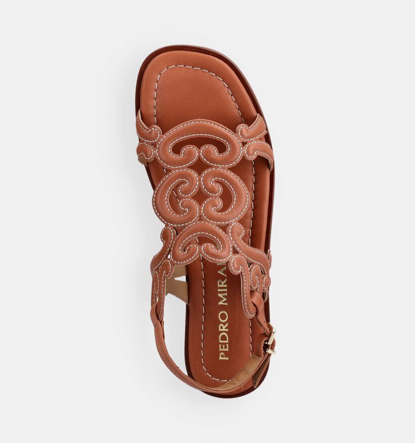 Pedro Miralles Cognac Platte Sandalen voor dames (373633)