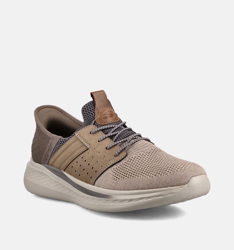 Skechers Slade Taupe Sneakers voor heren (371052)