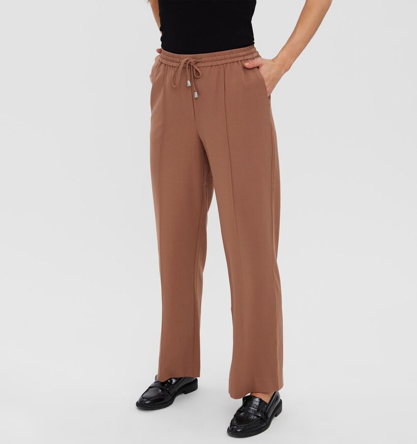 Vero Moda Lara Bruine Geklede Broek (318403)