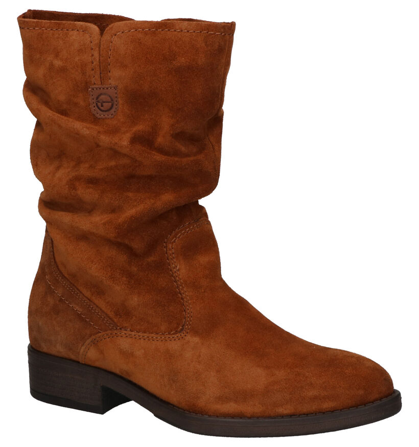 Tamaris Cognac Korte Laarzen in daim (257146)