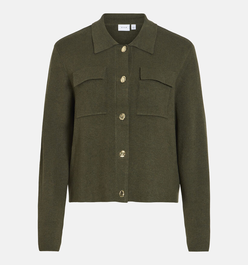 Vila Gabe Gilets en Vert fonc&eacute; pour femmes (378447)