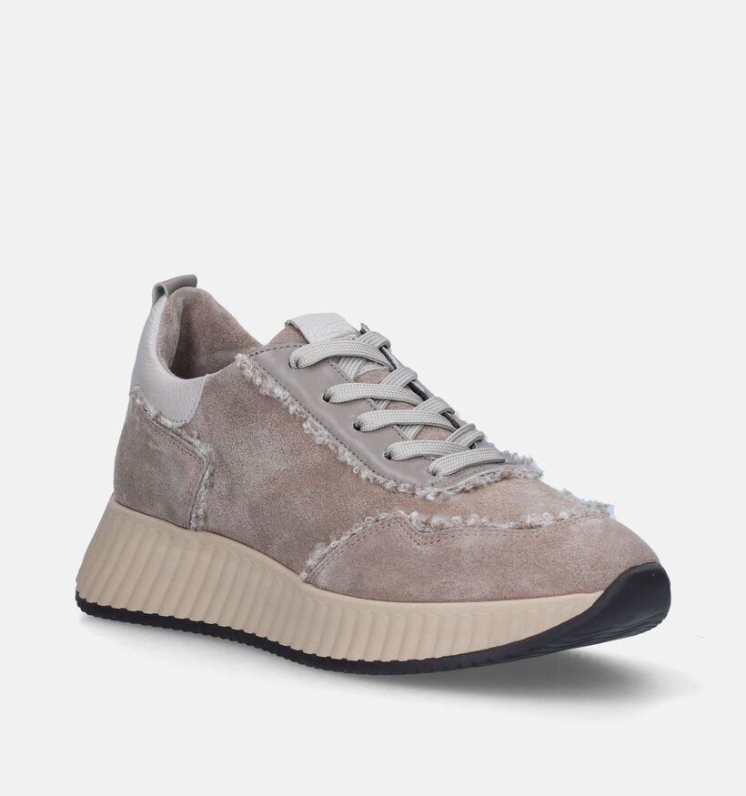 Softwaves Taupe Sneakers voor dames (347387) - geschikt voor steunzolen