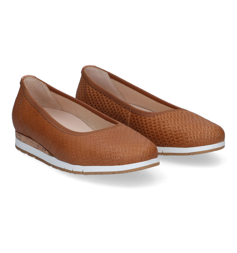 Gabor OptiFit Ballerines en Cognac pour femmes (306108) - pour semelles orthopédiques