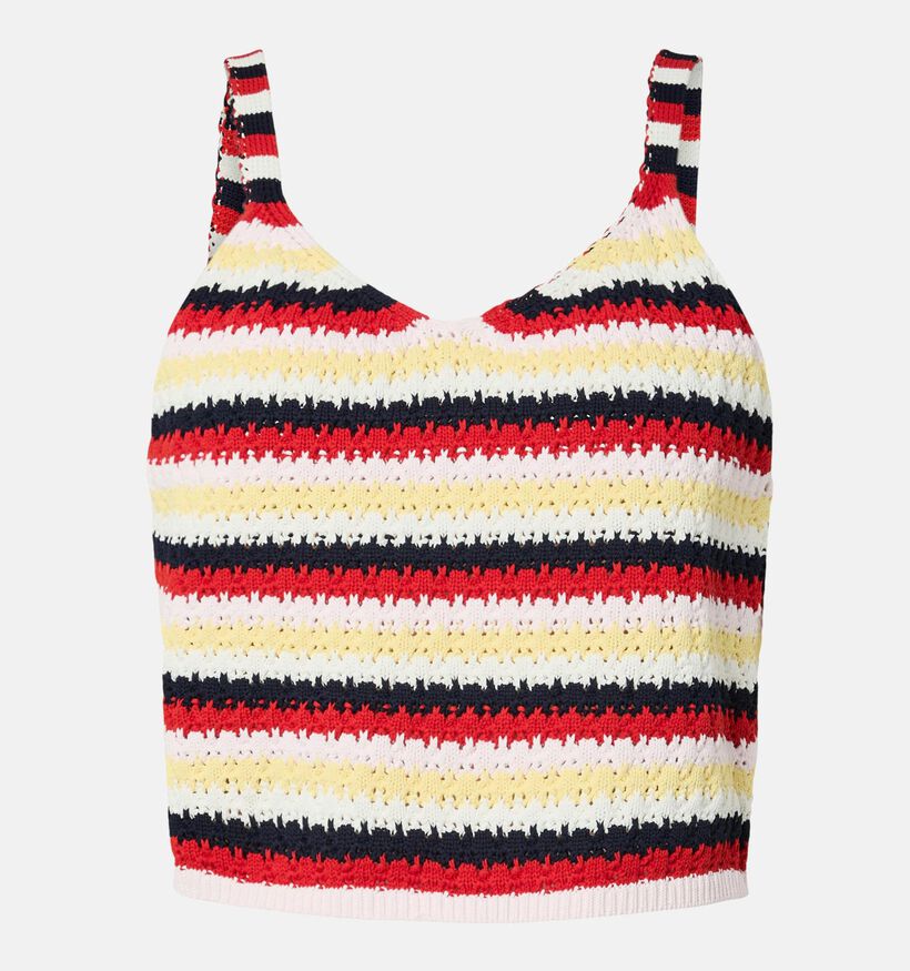Pieces Gigi D&eacute;bardeur en Rouge/Multi pour femmes (372375)