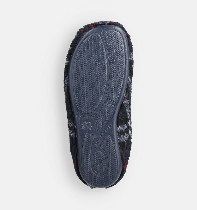 Hush Puppies Dayak Donkerblauwe Instappantoffels Geruit voor heren (377909)