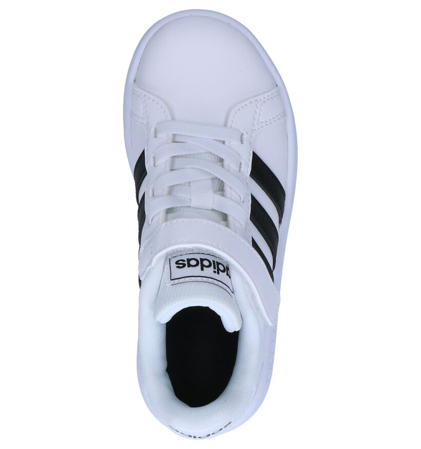 adidas Grand Court C Witte Sneakers voor jongens (318923)