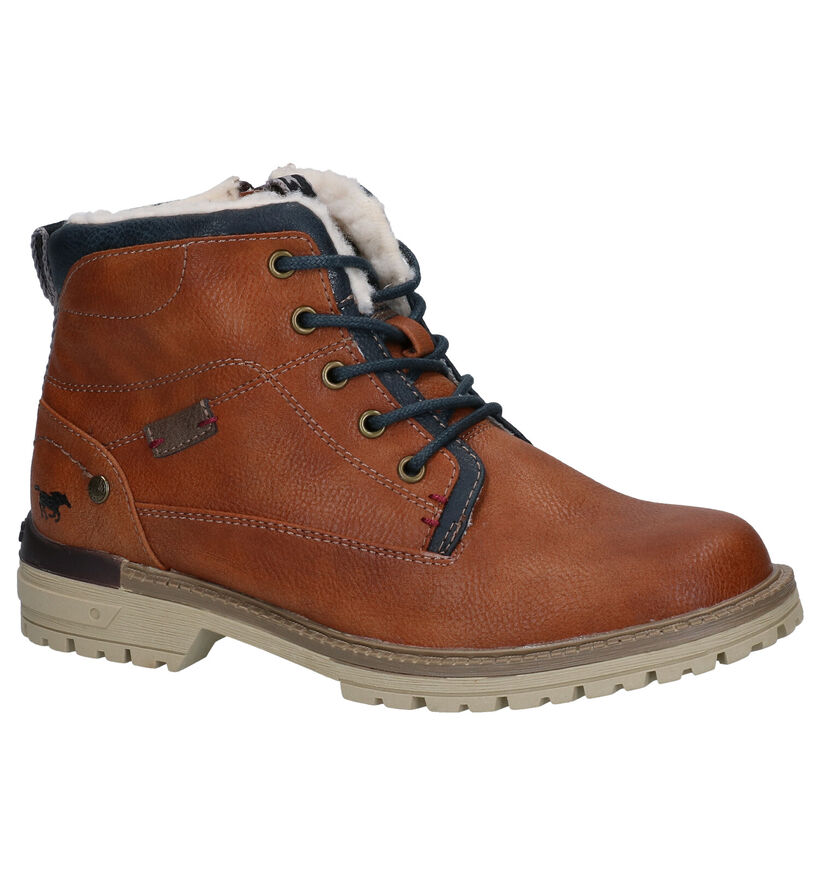 Mustang Cognac Boots in kunstleer (295780)