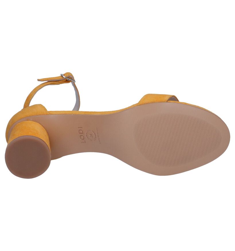Lodi Sandales à talons en Jaune en nubuck (246598)