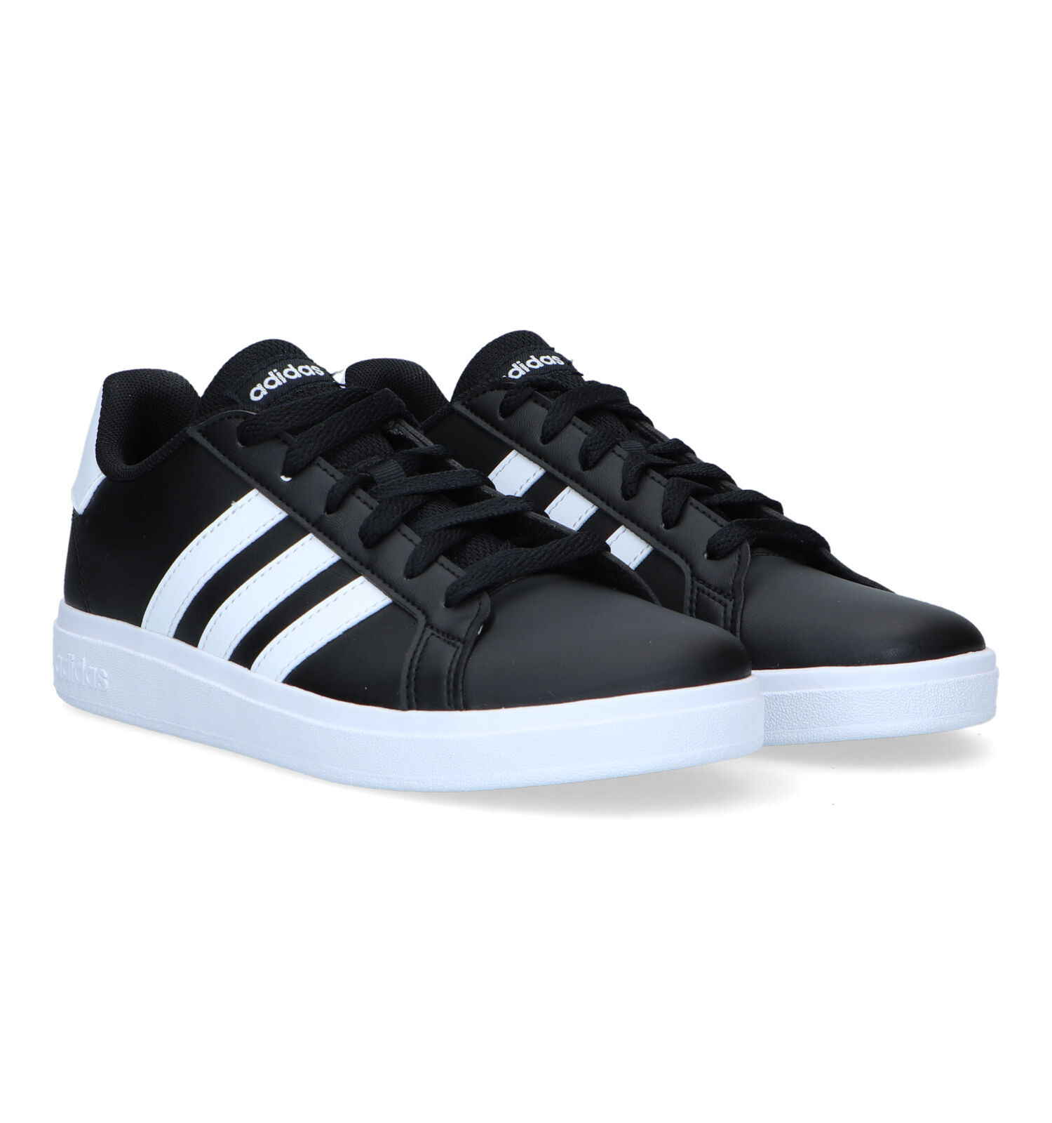 adidas Grand Court 2.0 Zwarte Sneakers | Jongens,Meisjes Sportschoenen,Sneakers  | Online op TORFS.BE