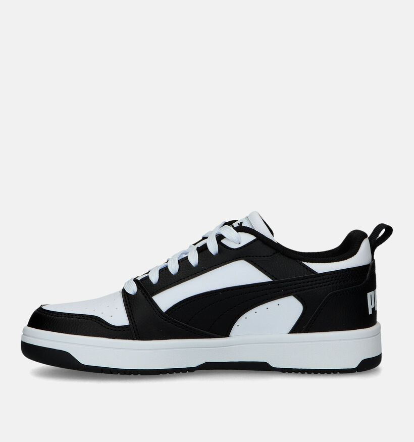 Puma Rebound V6 Zwarte sneakers voor jongens, meisjes (326352) - geschikt voor steunzolen