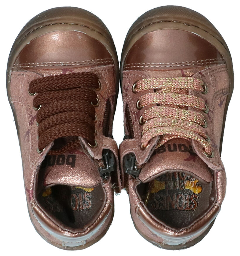 STONES and BONES Chaussures basses en Or rose en daim (261141)