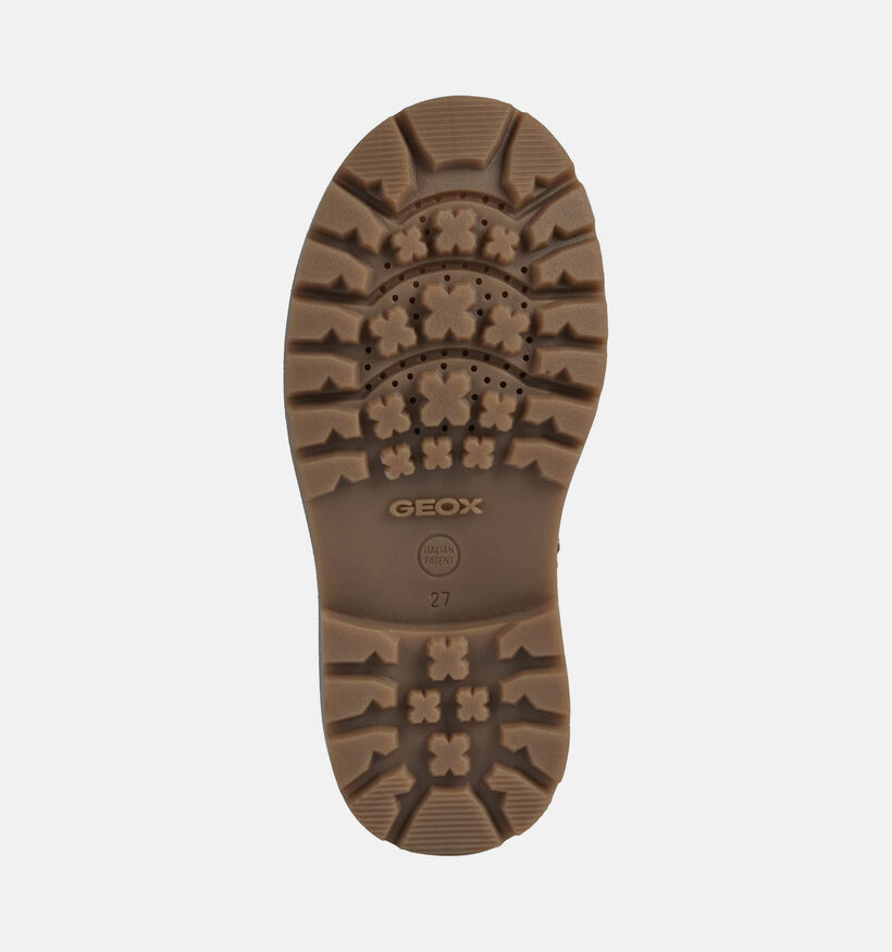 Geox Shaylax Bruine Boots met Veter en Rits voor jongens (377716) - geschikt voor steunzolen
